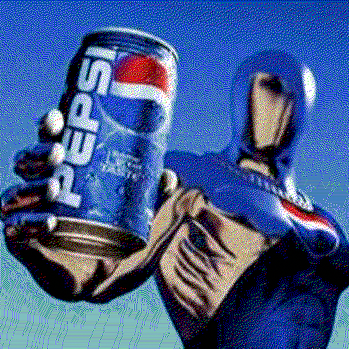 Pepsi Man holding a Pepsi