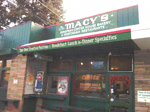 Photo of the front of Macy's European Coffeehouse & Bakery in Flagstaff, Arizona