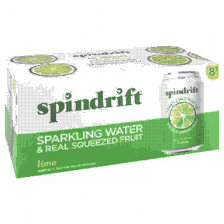 a box of spindrift lime flavored sparking water