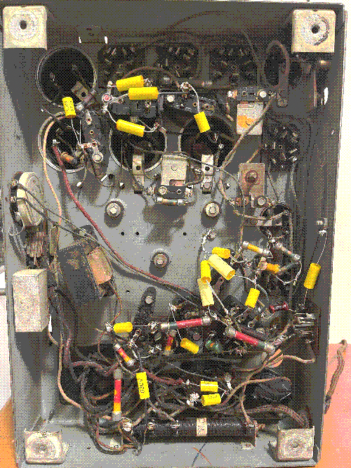 Underside of the radio, components replaced